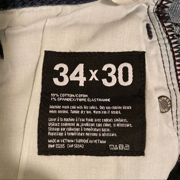 Express Mens Moto Jeans - Picture 6 of 6